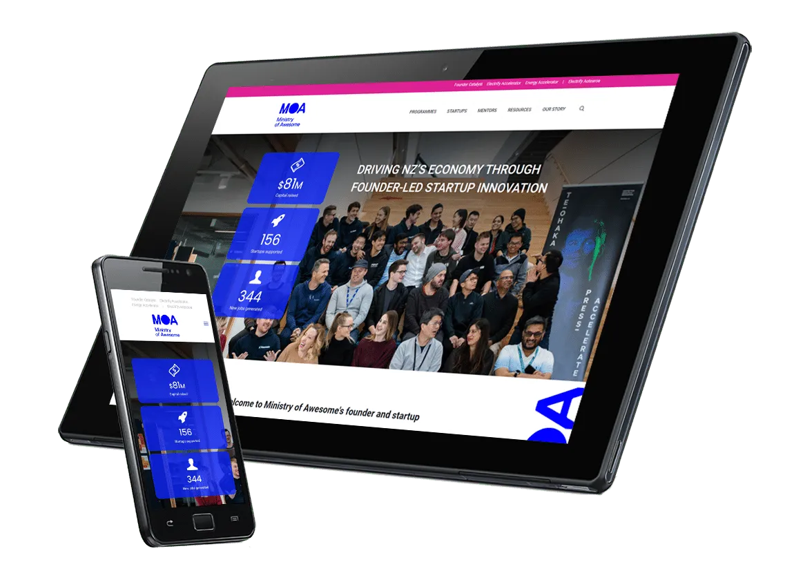 Responsive Website Design for Ministry of Awesome